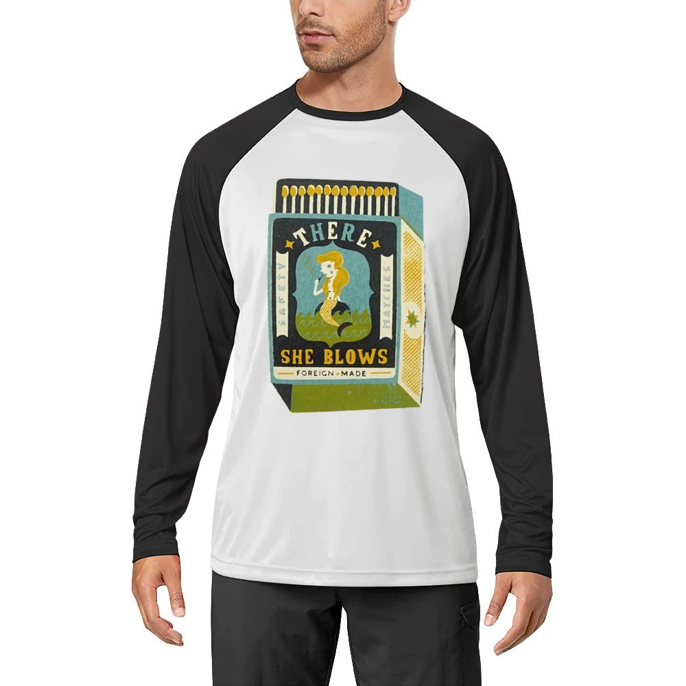 There she blows funny matchbox mermaid foreign made Men Long Sleeve T-Shirt