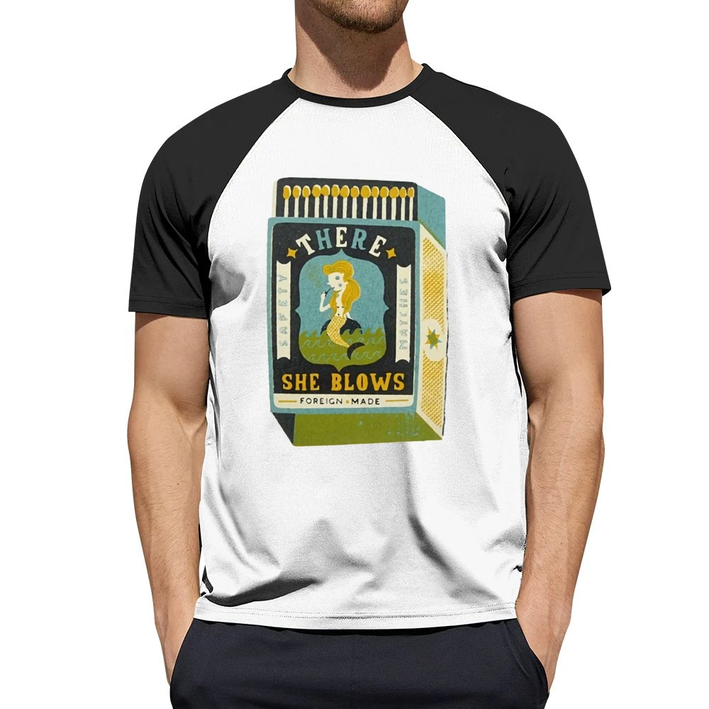 There she blows funny matchbox mermaid foreign made Men Short Sleeve T-Shirt
