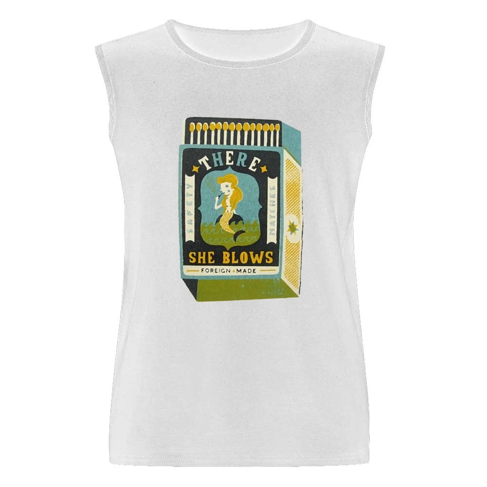 There she blows funny matchbox mermaid foreign made Men Sleeveless T-Shirt