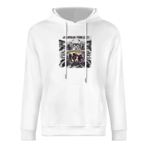 Thin Lizzy Jailbreak Album Cover Distressed Image European Size Men Hoodie