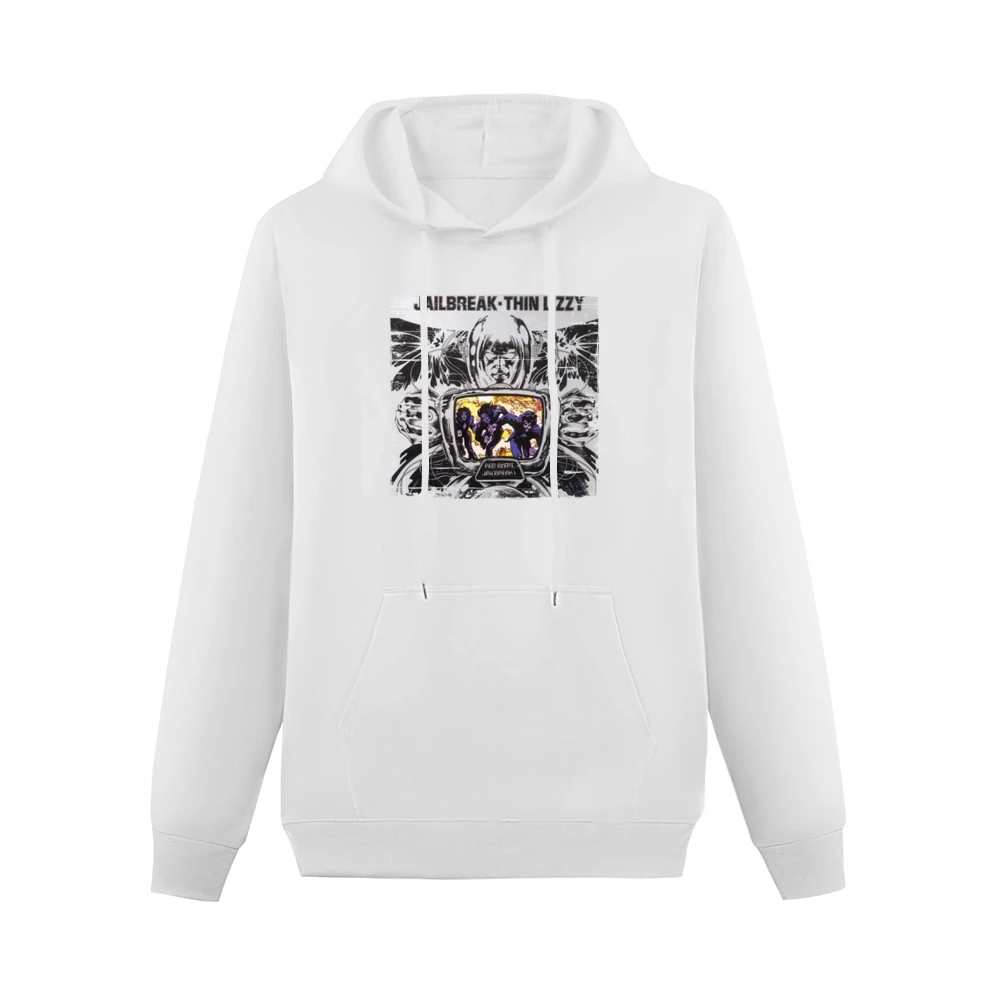 Thin Lizzy Jailbreak Album Cover Distressed Image Men Hoodie With Pocket