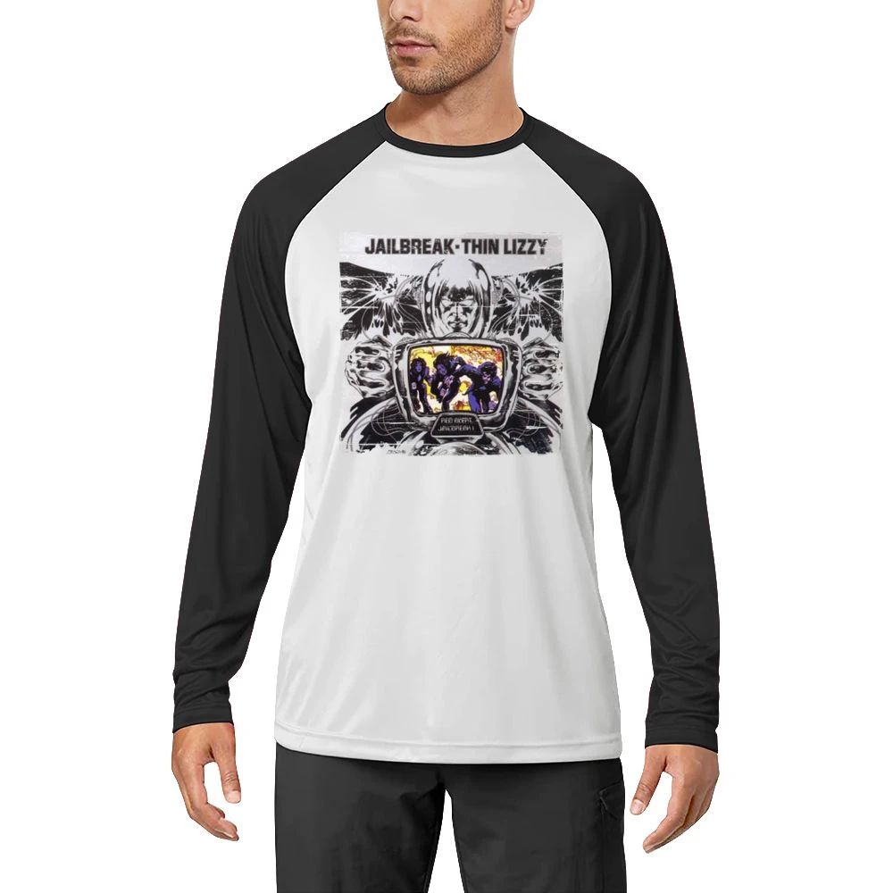 Thin Lizzy Jailbreak Album Cover Distressed Image Men Long Sleeve T-Shirt