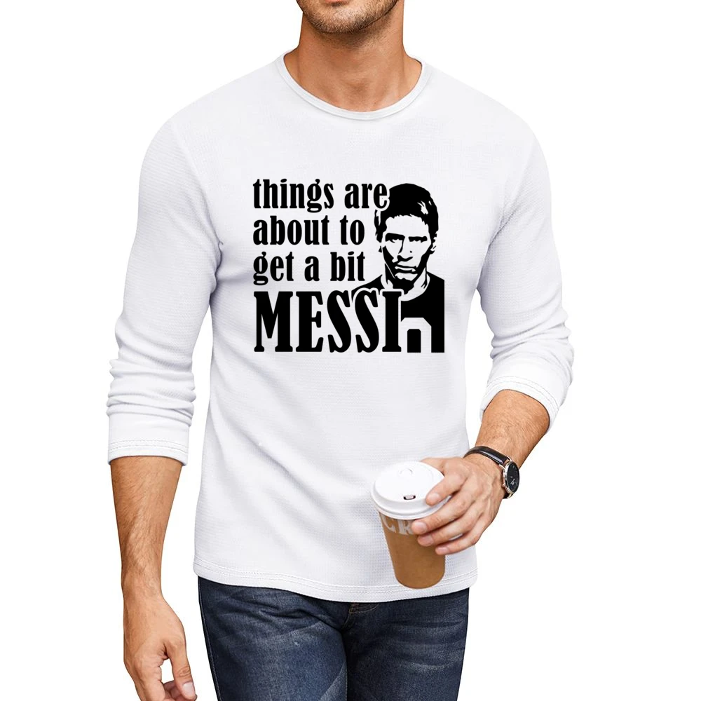 Things Are About To Get A Bit Messi Funny Euro 2016 Soccer Football Ar Men CrewNeck Long Sleeve T-Shirt