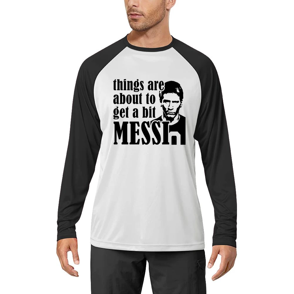 Things Are About To Get A Bit Messi Funny Euro 2016 Soccer Football Ar Men Long Sleeve T-Shirt