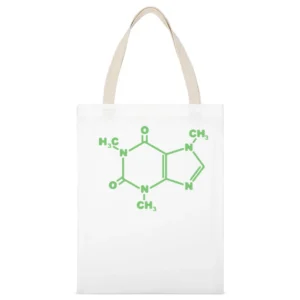Think Caffeine Big Bang Theory TV White Canvas Tote Shopping Bag