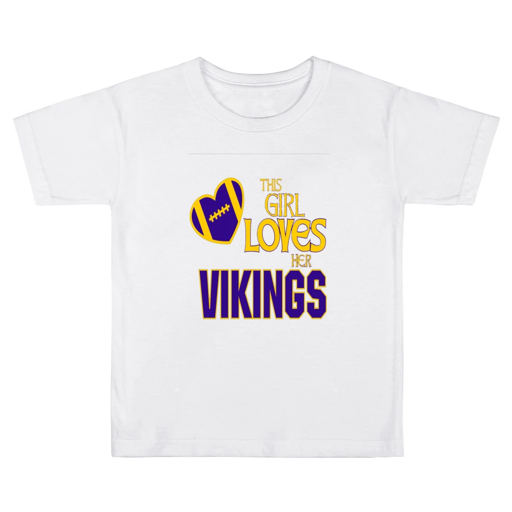 This Girl Loves Her Vikings Tshirt (all Sytles And Colors Available) Kids Boys Girls T-Shirt
