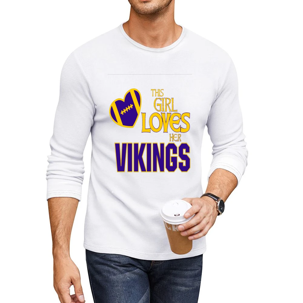 This Girl Loves Her Vikings Tshirt (all Sytles And Colors Available) Men CrewNeck Long Sleeve T-Shirt