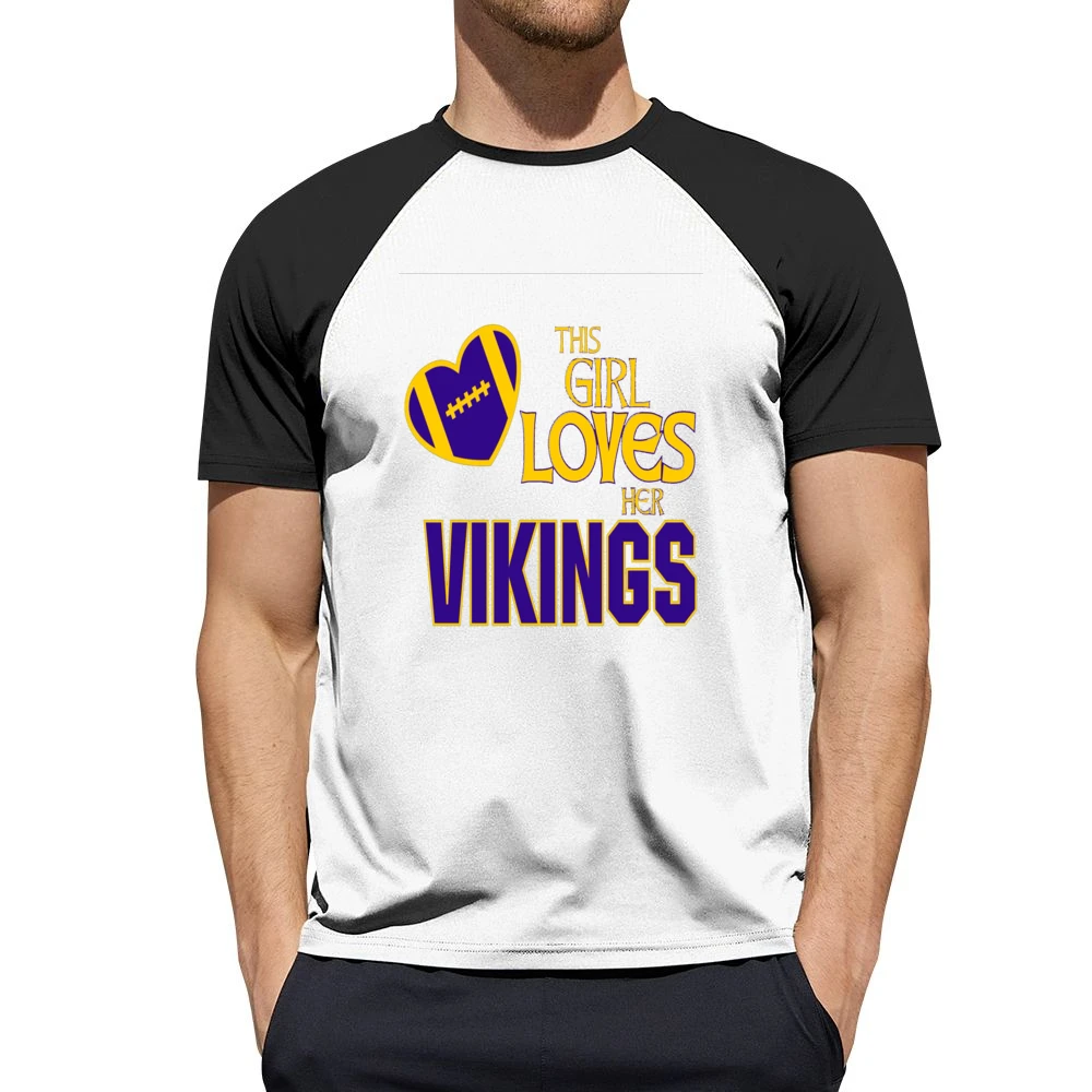This Girl Loves Her Vikings Tshirt (all Sytles And Colors Available) Men Short Sleeve T-Shirt