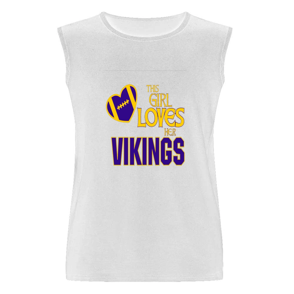 This Girl Loves Her Vikings Tshirt (all Sytles And Colors Available) Men Sleeveless T-Shirt