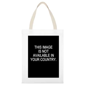 This Image Is Not Available In Your Country Funny Internet Tee Shirt White Canvas Tote Shopping Bag