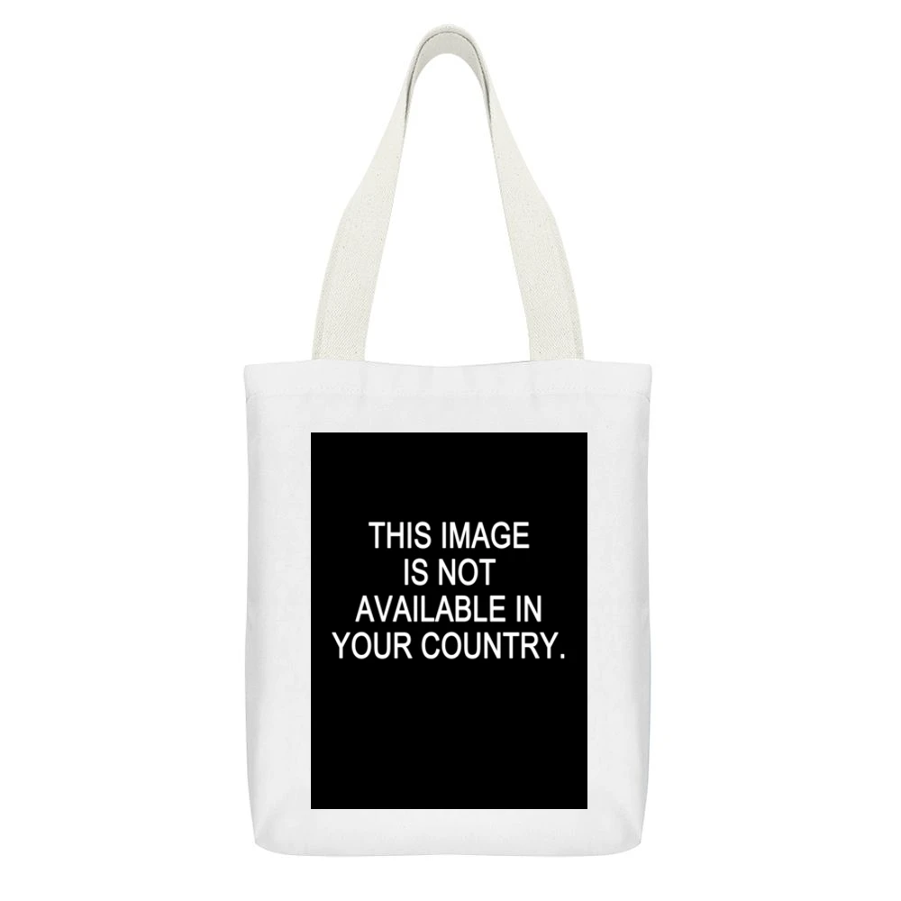 This Image Is Not Available In Your Country Funny Internet Tee Shirt White Canvas Tote Shopping Bag With Interior Pocket