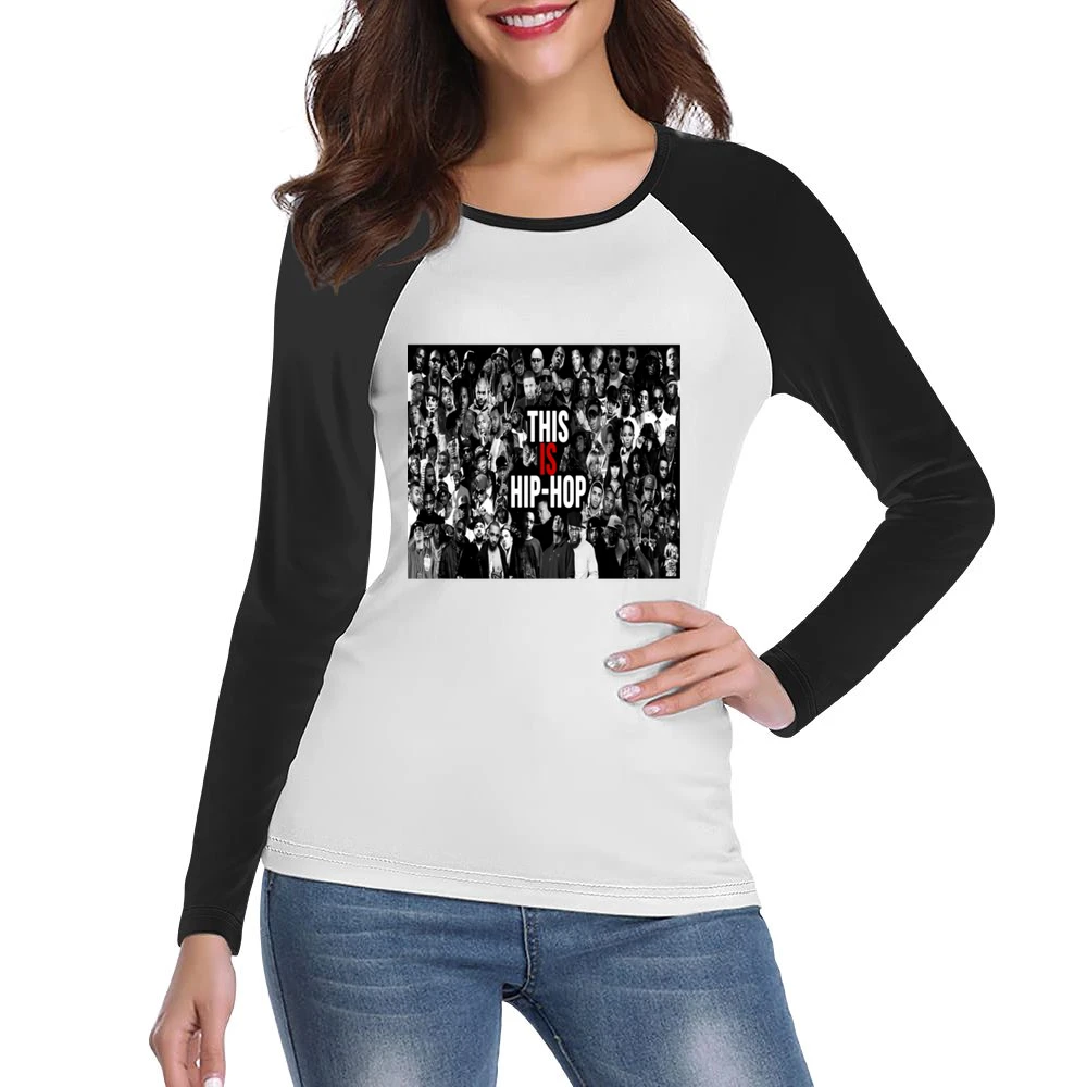 This Is Hip Hop Tshirt (all colors and styles available) Women Ladies Long Sleeve T-Shirt