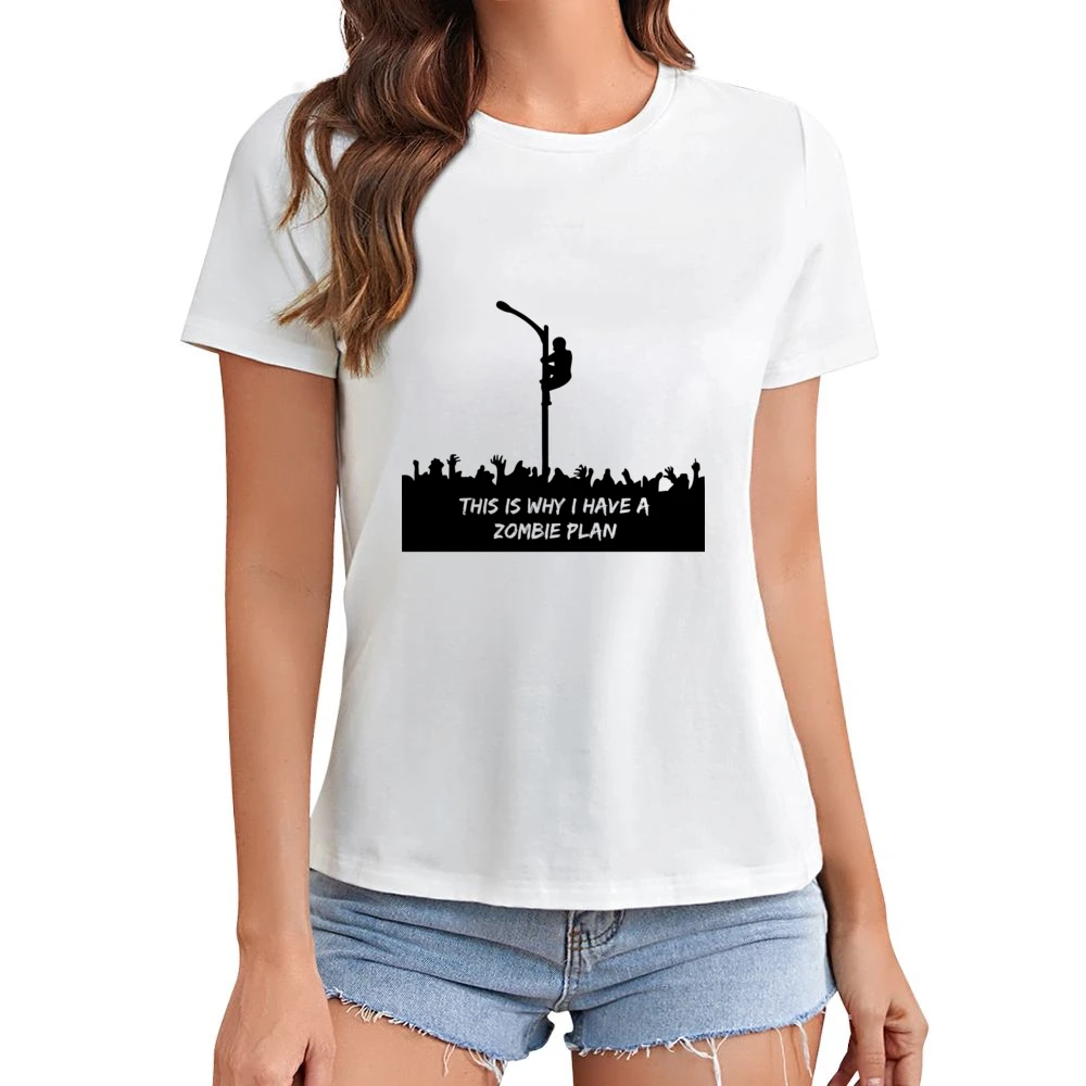 This is why i have a zombie plane Asian Size Women Ladies T-shirt