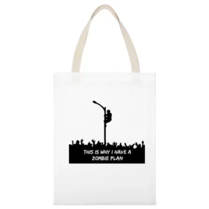 This is why i have a zombie plane White Canvas Tote Shopping Bag