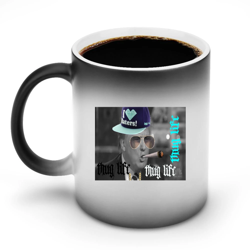 Thug Life Trump Tshirt (all Colors And Styles Available) Discoloration Mug