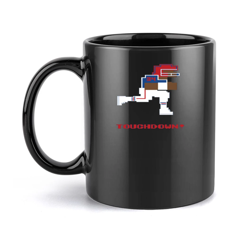 Thurman Thomas 8 Bit Tecmo Bowl Buffalo Retro Football Black Mug
