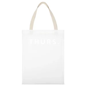 Thursday Fun Short Form Days Of The Week Popular Graphic White Canvas Tote Shopping Bag