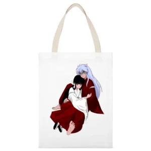 Together Kikyo Inuyasha White Canvas Tote Shopping Bag