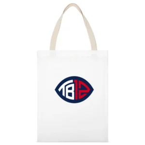 Tom Brady Patriots Tshirt White Canvas Tote Shopping Bag