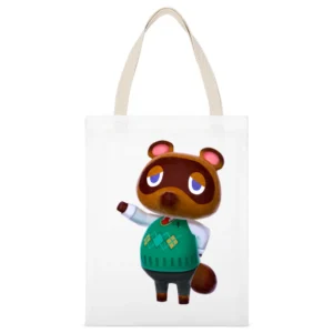 Tom Nook From Animal Crossing Nintendo Character Video Game White Canvas Tote Shopping Bag
