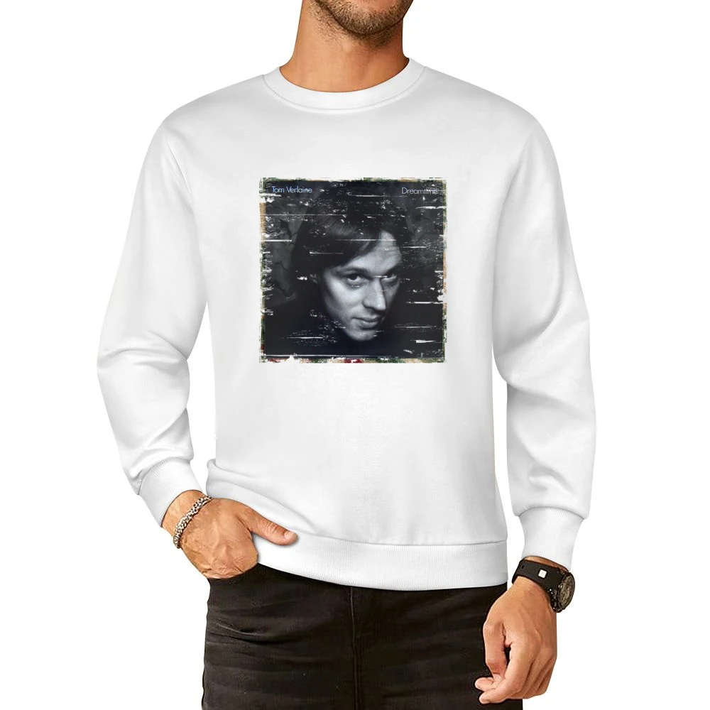 Tom Verlaine Words From The Front Album Cover Distressed Image European Size Pullover Sweater