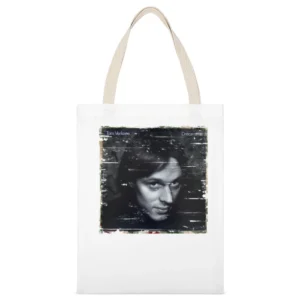 Tom Verlaine Words From The Front Album Cover Distressed Image White Canvas Tote Shopping Bag