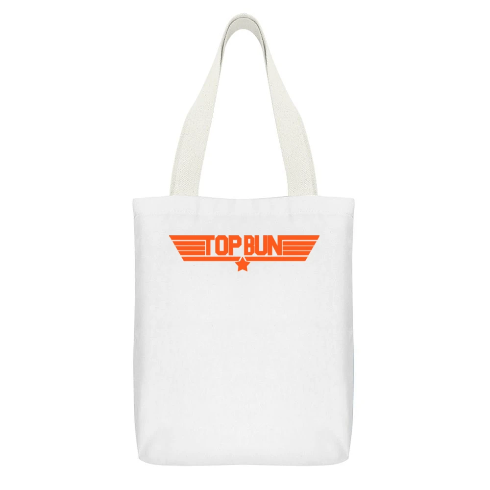 Top Bun Kyle Guy Virginia Cavaliers Orange College Basketball White Canvas Tote Shopping Bag With Interior Pocket