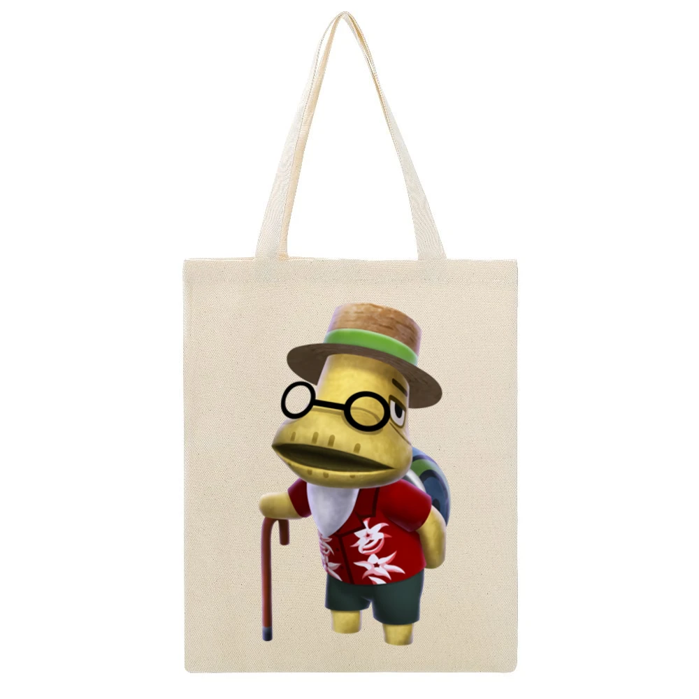 Tortimer From Animal Crossing Nintendo Character Video Game Beige Canvas Tote Shopping Bag