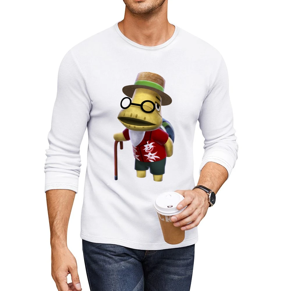Tortimer From Animal Crossing Nintendo Character Video Game Men CrewNeck Long Sleeve T-Shirt