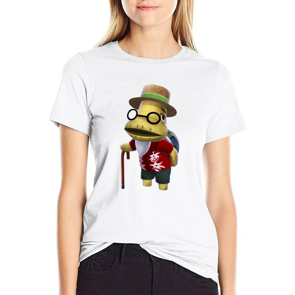 Tortimer From Animal Crossing Nintendo Character Video Game US Size Women Ladies T-shirt
