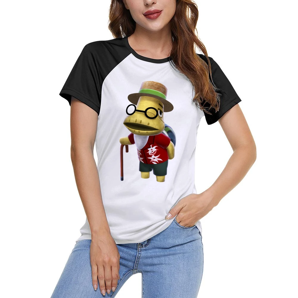 Tortimer From Animal Crossing Nintendo Character Video Game Women Ladies Short Sleeve T-Shirt