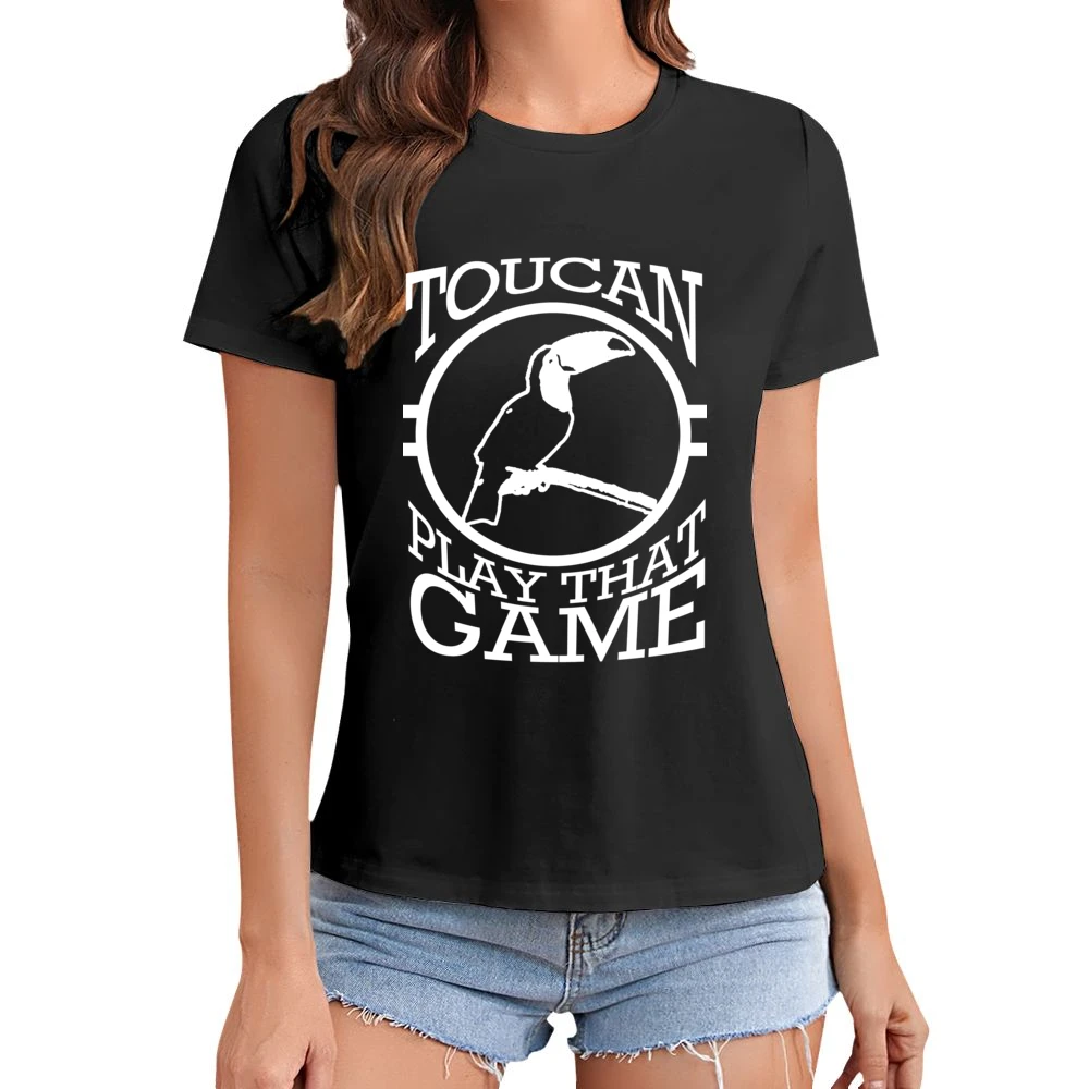 Toucan Two Can Play That Game Funny Pun Graphic Tee Shirt Asian Size Women Ladies T-shirt