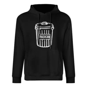 Trash Can White Garbage Funny European Size Men Hoodie