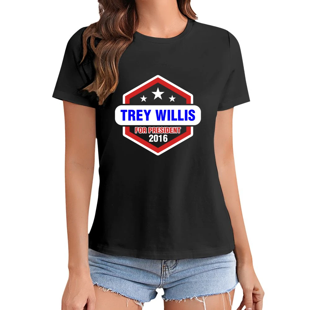 Trey Willis For President 2016 Rectify TV Show Asian Size Women Ladies T-shirt