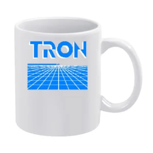 Tron Video Game Retro 80s White Mug