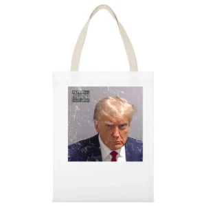 Trump Mugshot Album Cover White Canvas Tote Shopping Bag