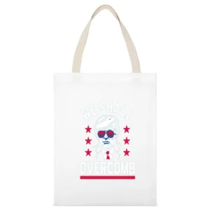 Trump We Shall Overcomb Tshirt White Canvas Tote Shopping Bag