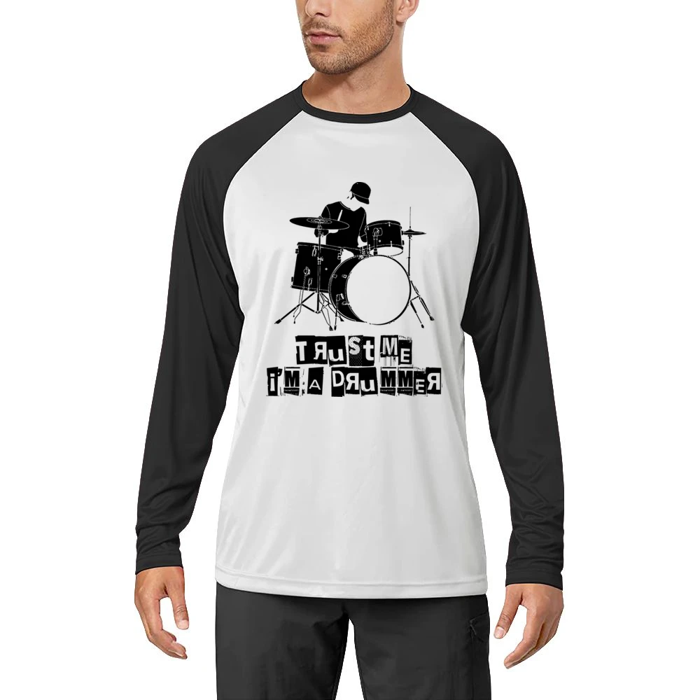 Trust Me I'm A Drummer Funny Music Men Long Sleeve T-Shirt