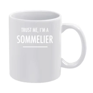 Trust Me Im A Sommelier Fun Wine Tasting Lover Graphic History Grapes White Mug