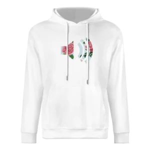 Turn Up The Music Flowers Fun Graphic Tee Shirt European Size Men Hoodie