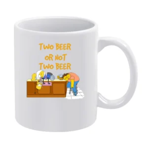 Two beer or not two beer funny home simpson White Mug