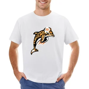 Tyreek Hill Dolphins Cheetah Football Fan Asian Size Men T-Shirt