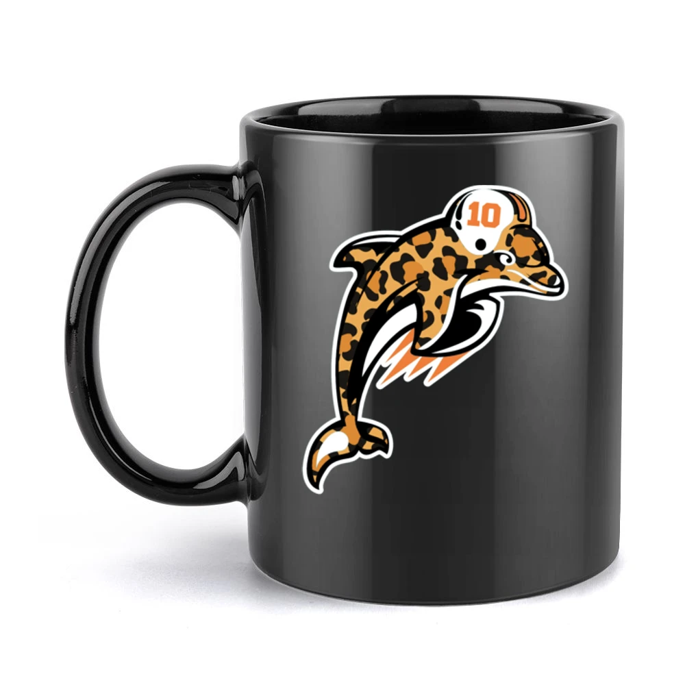 Tyreek Hill Dolphins Cheetah Football Fan Black Mug