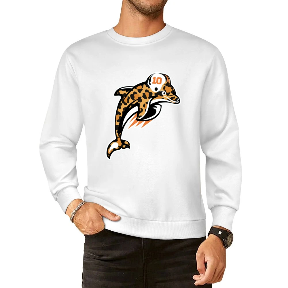 Tyreek Hill Dolphins Cheetah Football Fan European Size Pullover Sweater