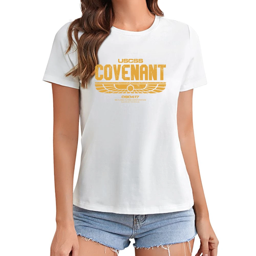USCSS Covenant Weyland Corporation Alien Movie Science Fiction Fan T S Asian Size Women Ladies T-shirt