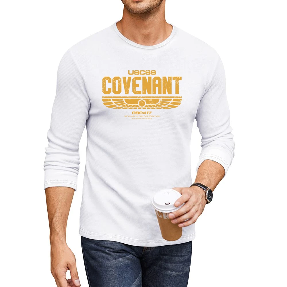 USCSS Covenant Weyland Corporation Alien Movie Science Fiction Fan T S Men CrewNeck Long Sleeve T-Shirt