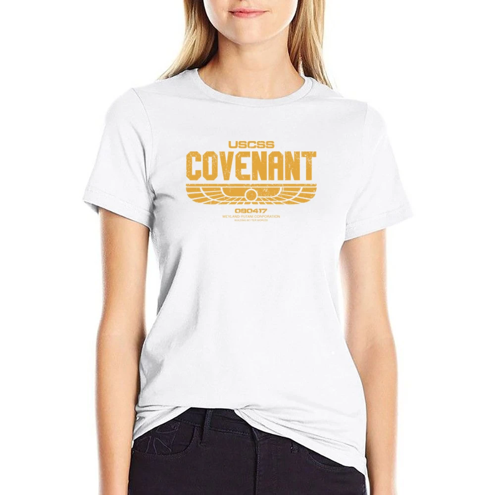USCSS Covenant Weyland Corporation Alien Movie Science Fiction Fan T S US Size Women Ladies T-shirt