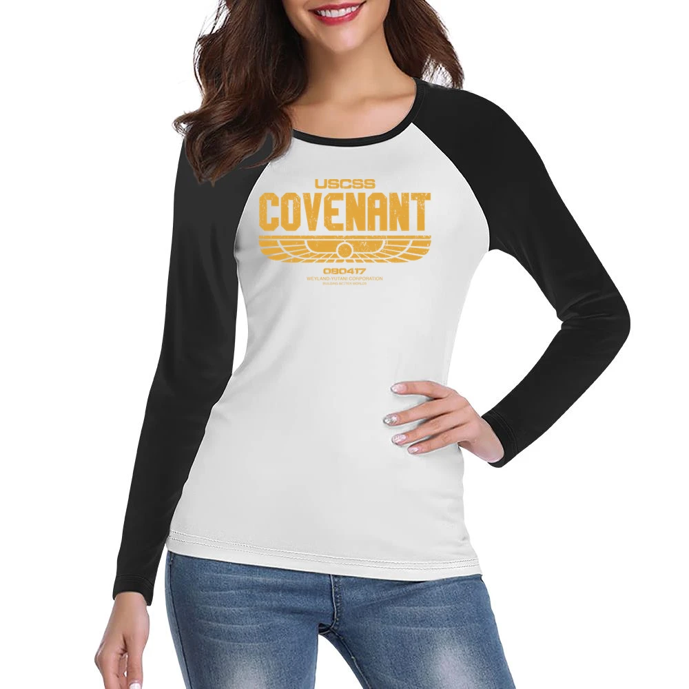 USCSS Covenant Weyland Corporation Alien Movie Science Fiction Fan T S Women Ladies Long Sleeve T-Shirt