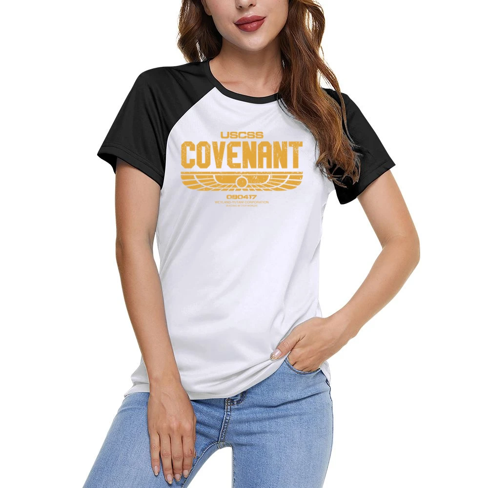 USCSS Covenant Weyland Corporation Alien Movie Science Fiction Fan T S Women Ladies Short Sleeve T-Shirt