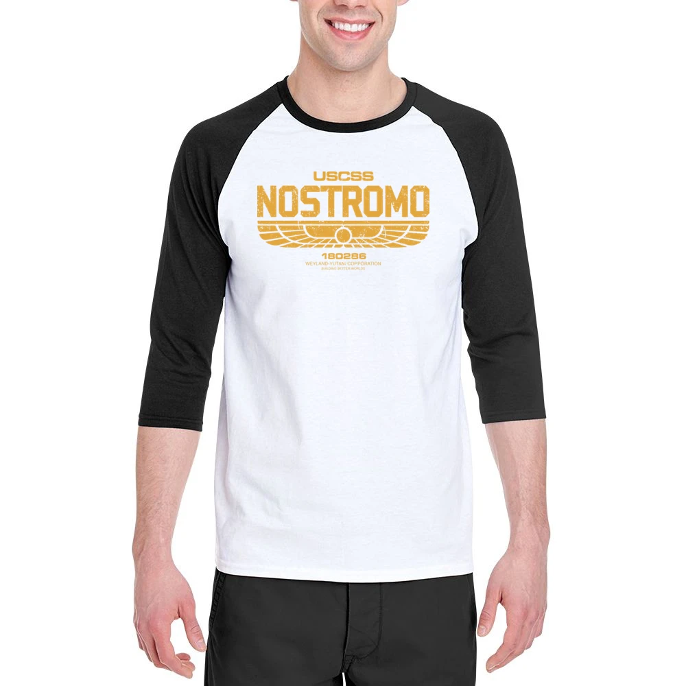 USCSS Nostromo Weyland Corporation Prometheus Alien Movie Science Fict Men 3/4 Sleeve T-Shirt